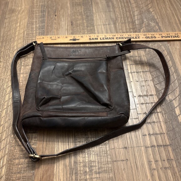Luxeoria Handbags - Luxeoria Brown Leather Cross Body Bag